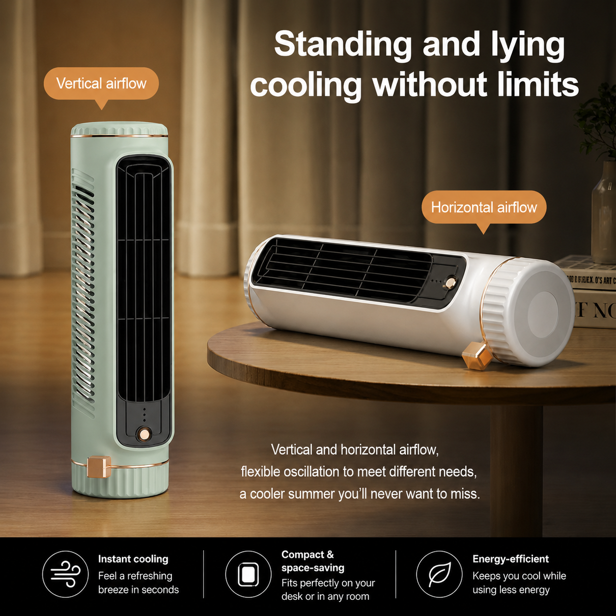 AEROTOWER Bladeless Tower Fan 360°