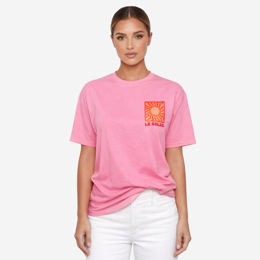 Graphic T-Shirt Women's Crew Neck Le Soleil Print