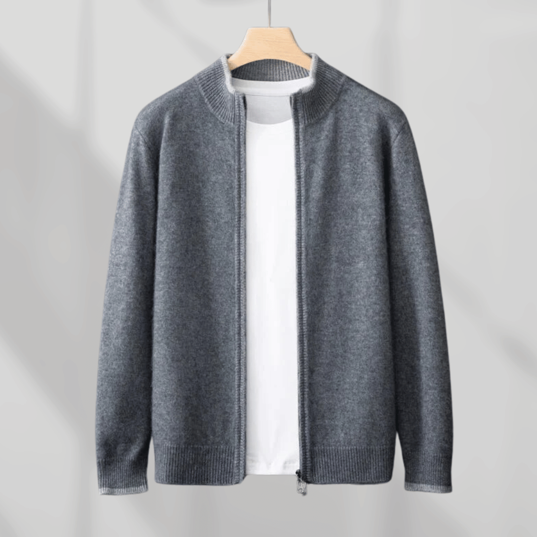 Men's cashmere zip-up jacket – Laurent Autumn Edition