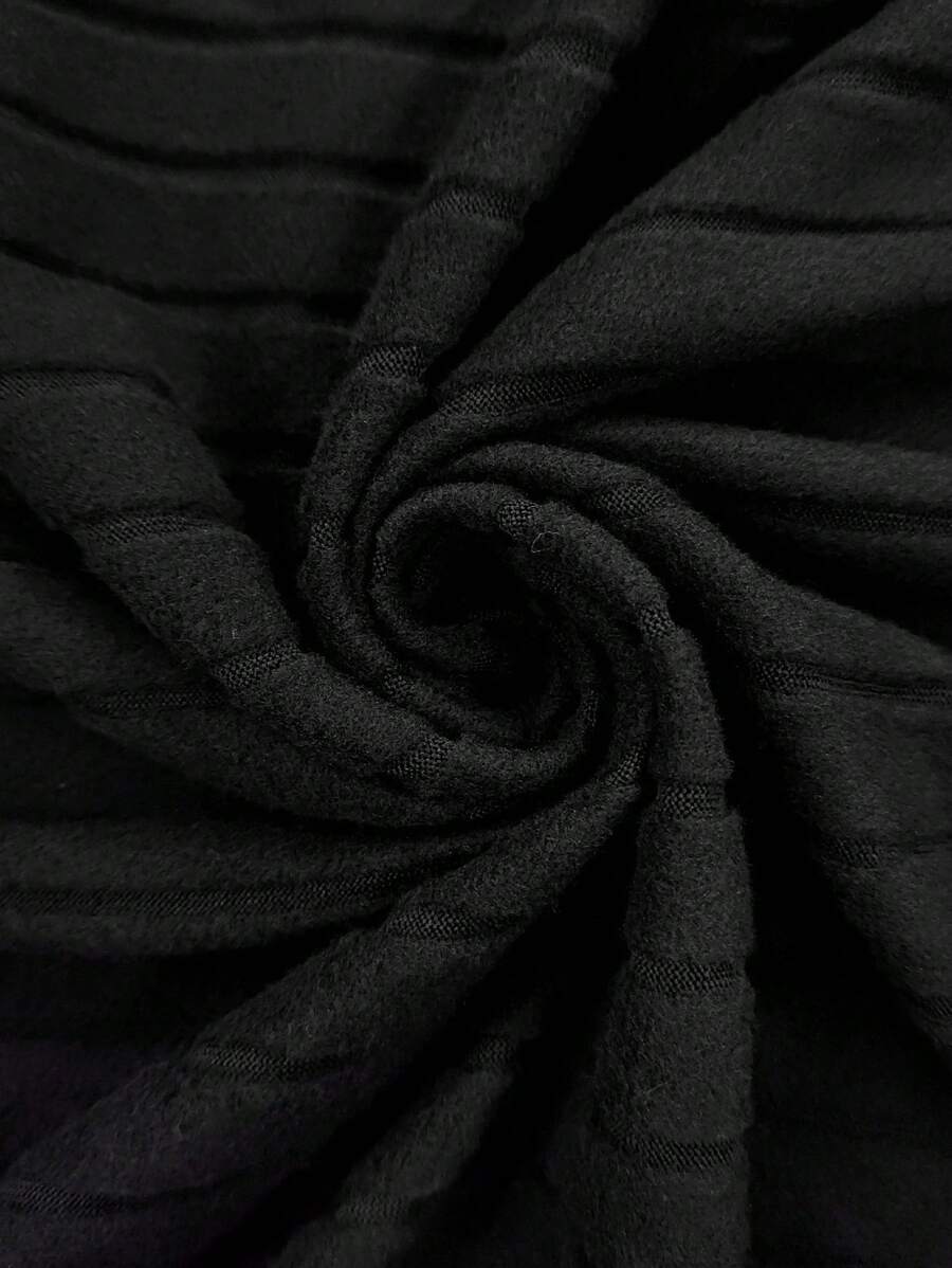 Calvaya Plus Size Soft Knit Fleece Ribbed Fabric Wrap Long Sleeve T-Shirt + Soft Fleece Ribbed Wide Leg Pants Casual Home 2 Pieces Set Fall Cloth For Women