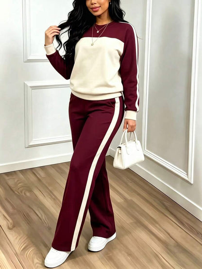 2pcs Women Set In Spring/Autumn/Winter, Minimal Solid Color Versatile Zip Up Short Jacket Tops With Elastic Waist Pocket Skinny Pants Casual Elegant