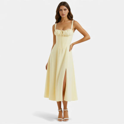 Mavenburry | Women’s Cotton Corset Midi Dress