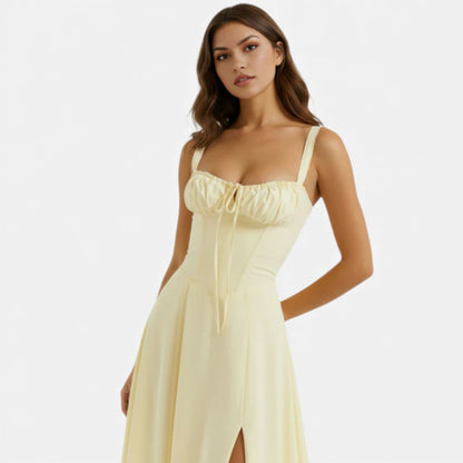 Mavenburry | Women’s Cotton Corset Midi Dress