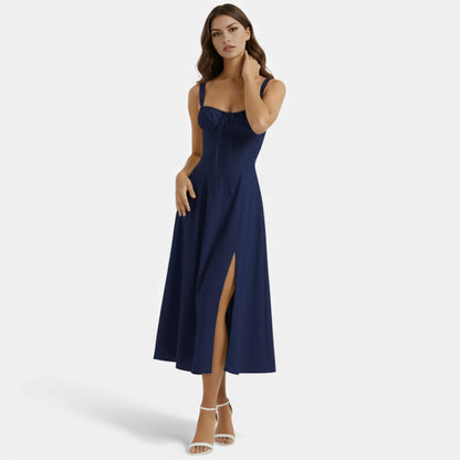 Mavenburry | Women’s Cotton Corset Midi Dress