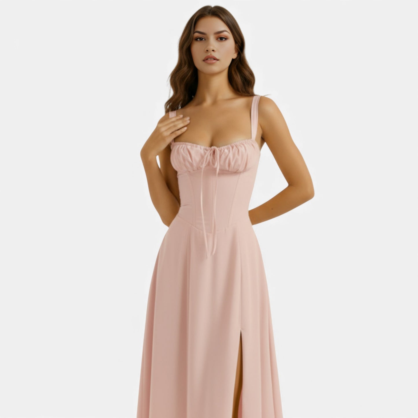 Mavenburry | Women’s Cotton Corset Midi Dress