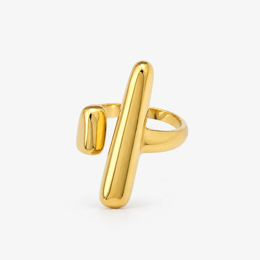 Axis Adjustable Sculptural Gold Ring