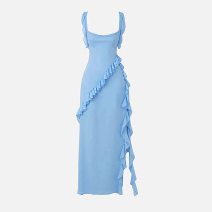 Mavenburry | Women’s Sleeveless Ruffle Detail Maxi Dress