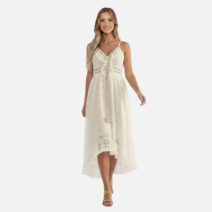 Midi Dress Women's Lace Bohemian Style