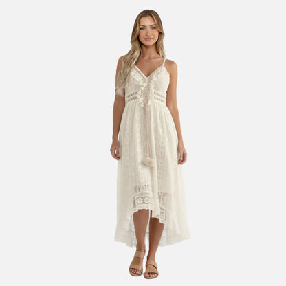 Midi Dress Women's Lace Bohemian Style