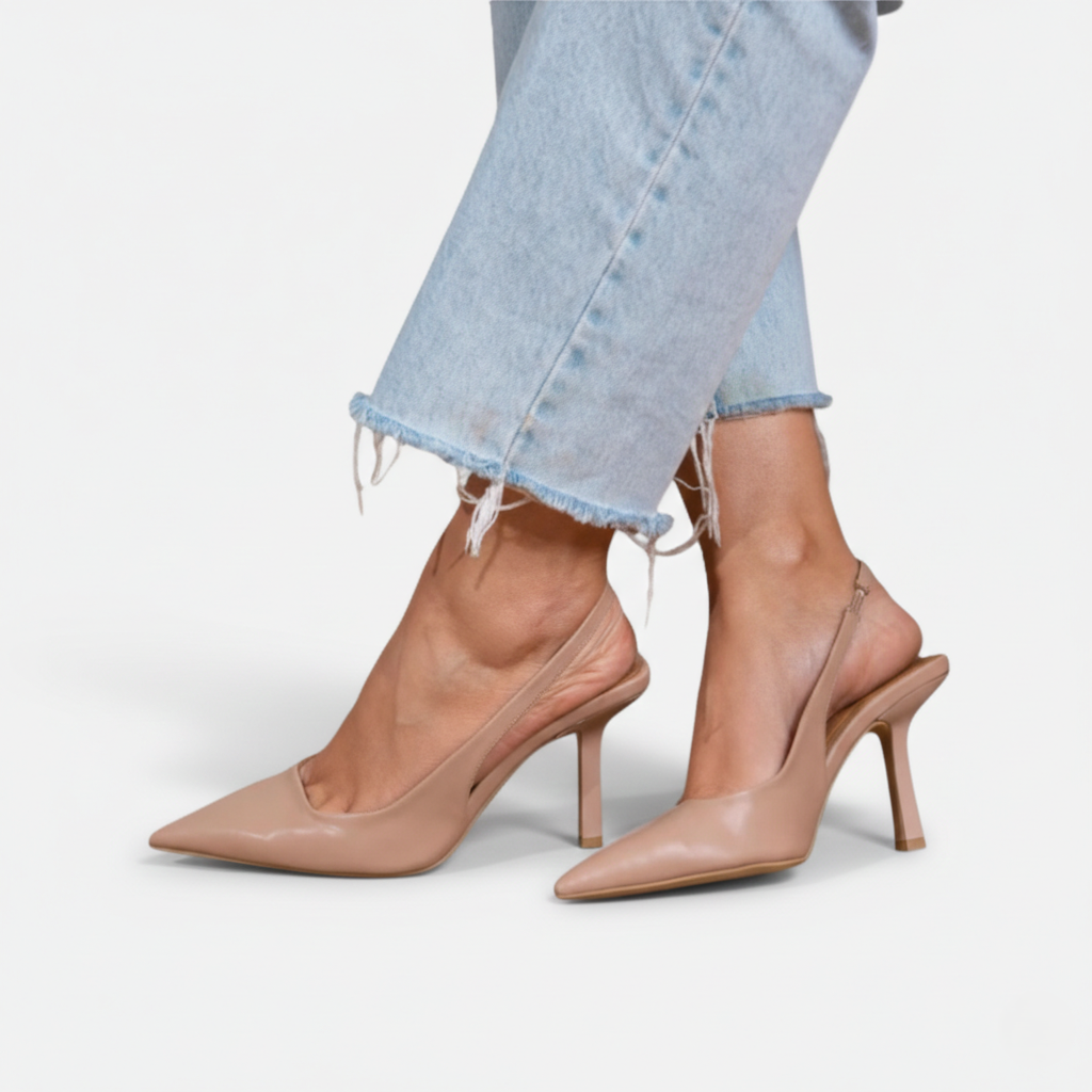 Slingback Heel Women's Pointed Toe Kitten Heel