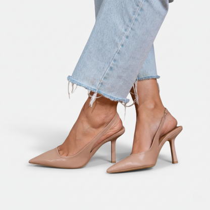 Slingback Heel Women's Pointed Toe Kitten Heel