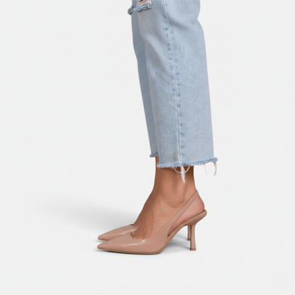 Slingback Heel Women's Pointed Toe Kitten Heel