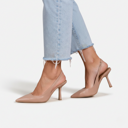 Slingback Heel Women's Pointed Toe Kitten Heel