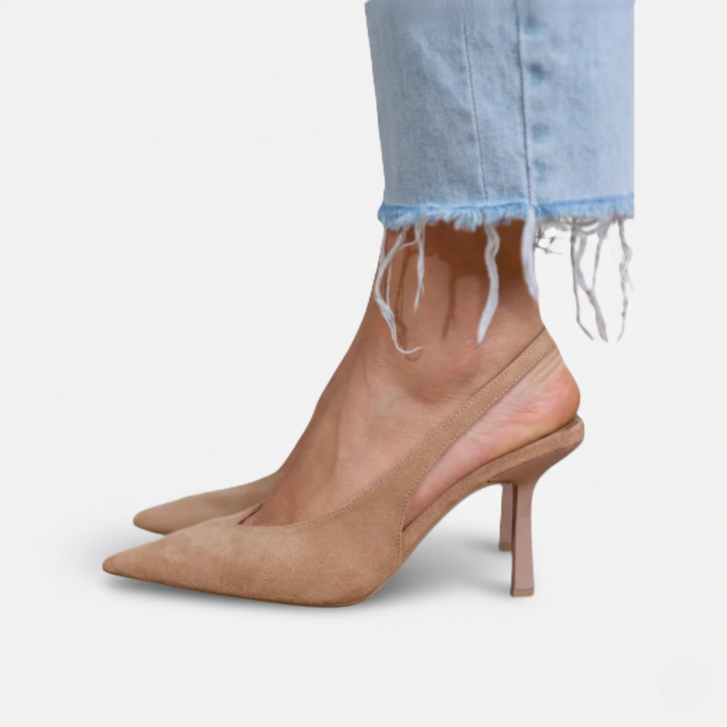 Slingback Heel Women's Pointed Toe Kitten Heel