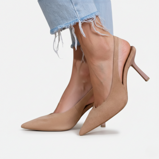 Slingback Heel Women's Pointed Toe Kitten Heel