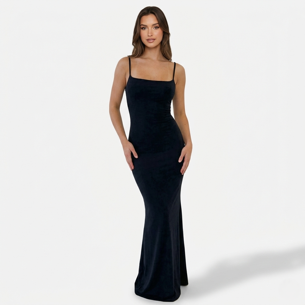 Bodycon Maxi Dress Women's Sleeveless Cami Strap