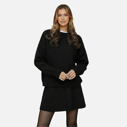 Sweater and Skirt Set Women's Knit Two Piece
