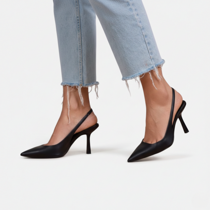 Slingback Heel Women's Pointed Toe Kitten Heel