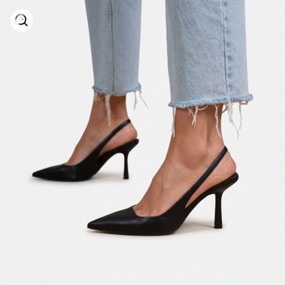 Slingback Heel Women's Pointed Toe Kitten Heel