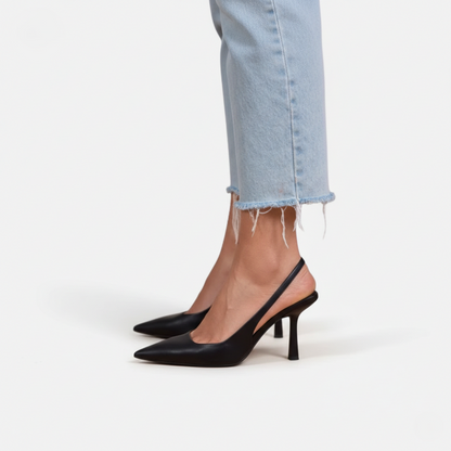 Slingback Heel Women's Pointed Toe Kitten Heel