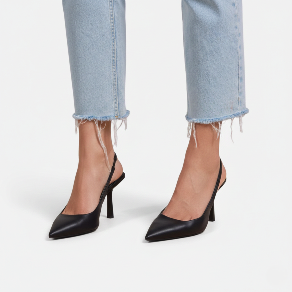 Slingback Heel Women's Pointed Toe Kitten Heel