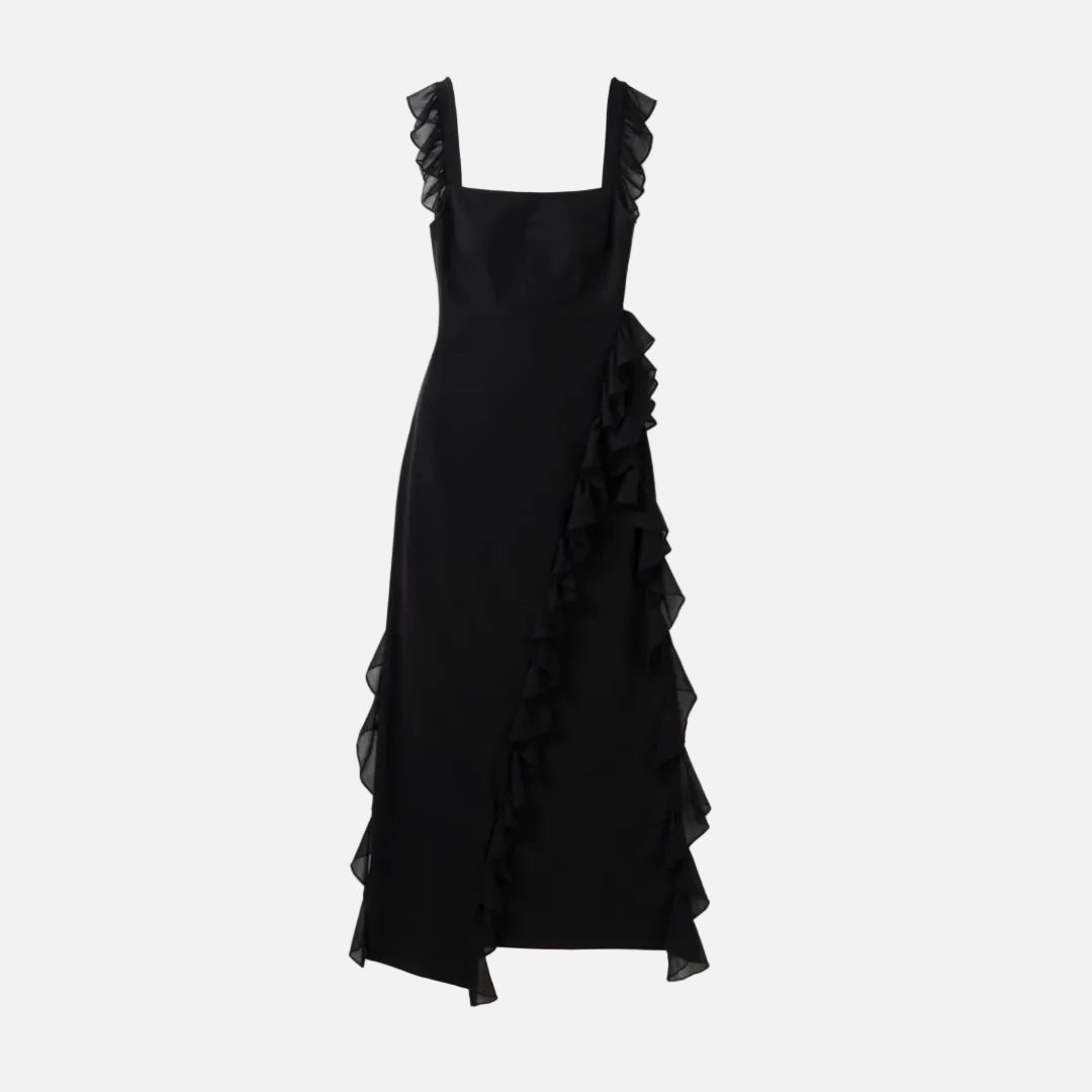 Mavenburry | Women’s Sleeveless Ruffle Detail Maxi Dress