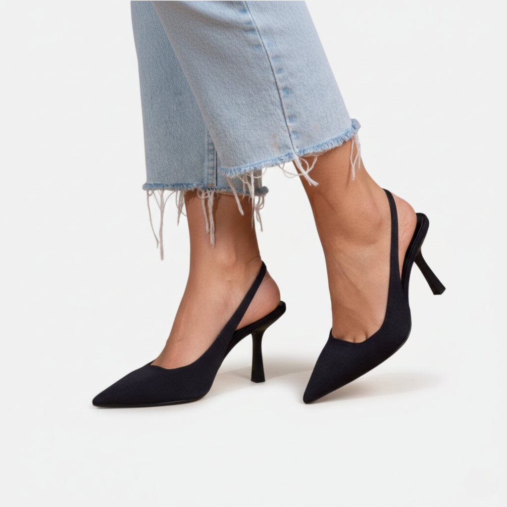 Slingback Heel Women's Pointed Toe Kitten Heel