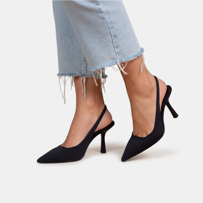 Slingback Heel Women's Pointed Toe Kitten Heel