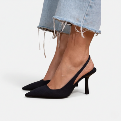 Slingback Heel Women's Pointed Toe Kitten Heel