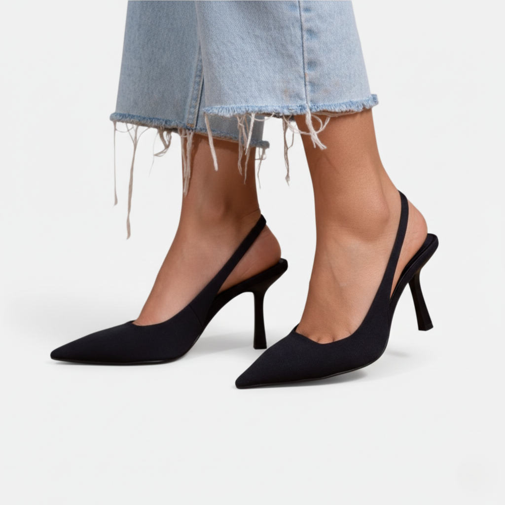 Slingback Heel Women's Pointed Toe Kitten Heel