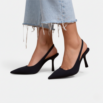 Slingback Heel Women's Pointed Toe Kitten Heel