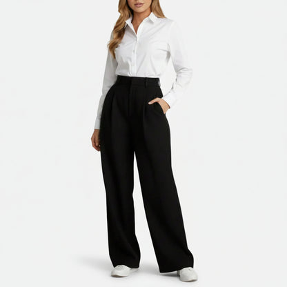 Mavenburry | Women’s High Waisted Wide Leg Tailored Trousers