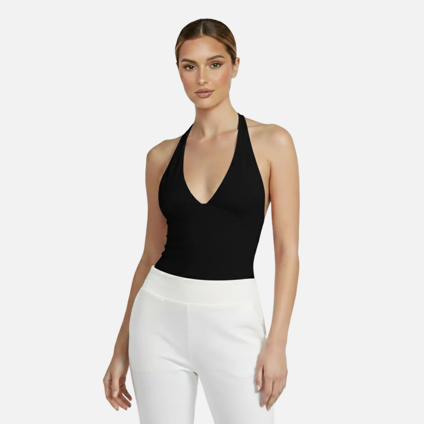Halter Top Women's V-neck Fitted