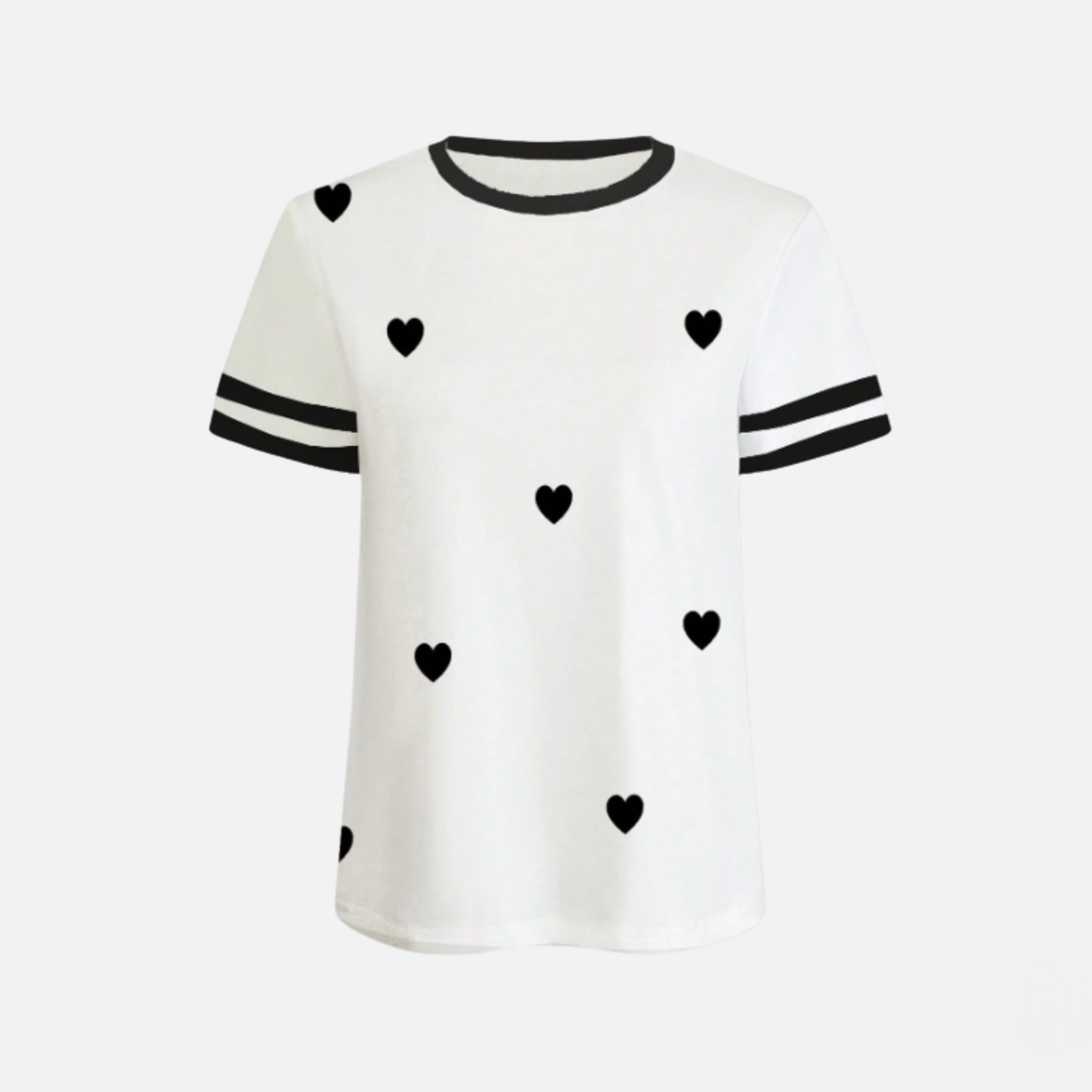 Loungewear Set Women's T-shirt and Drawstring Shorts Print