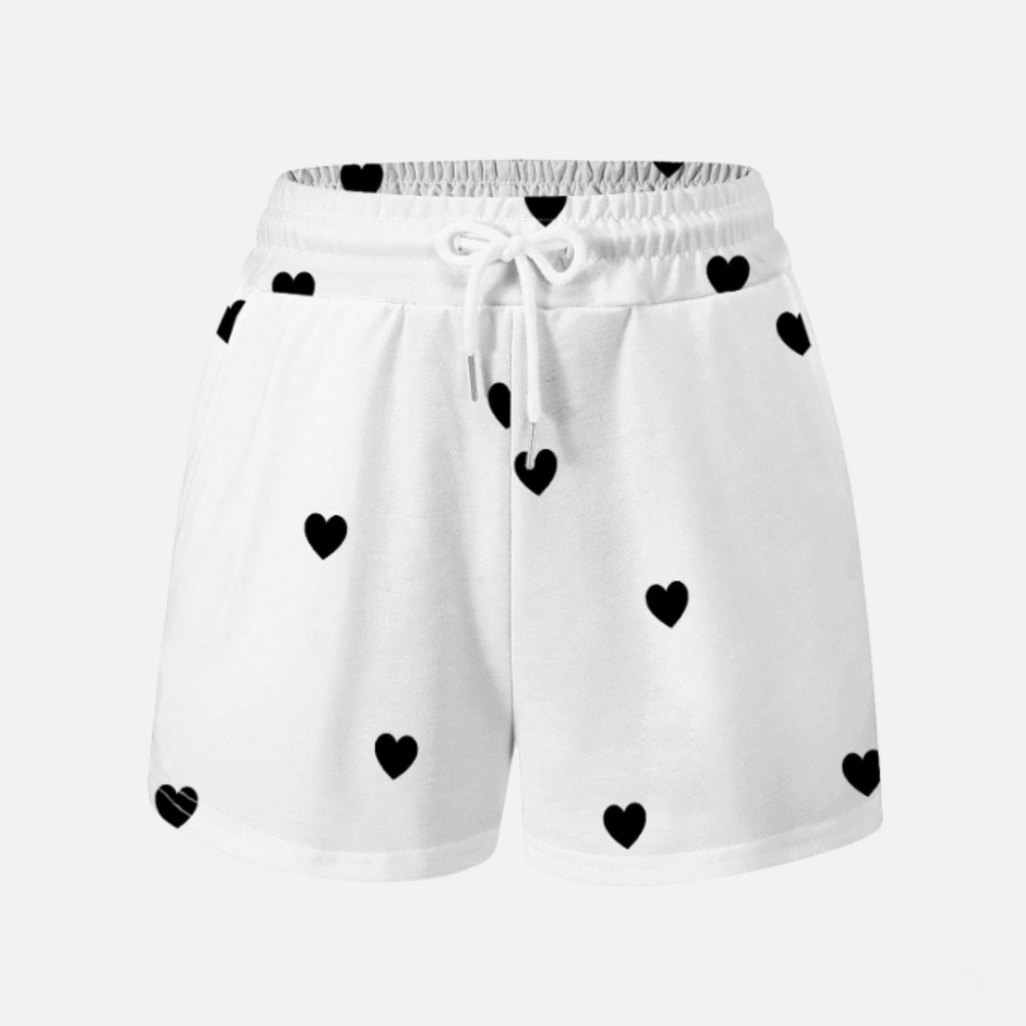 Loungewear Set Women's T-shirt and Drawstring Shorts Print