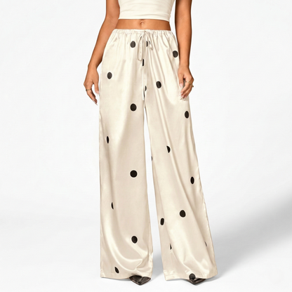 Wide Leg Trousers Women's Drawstring Waist