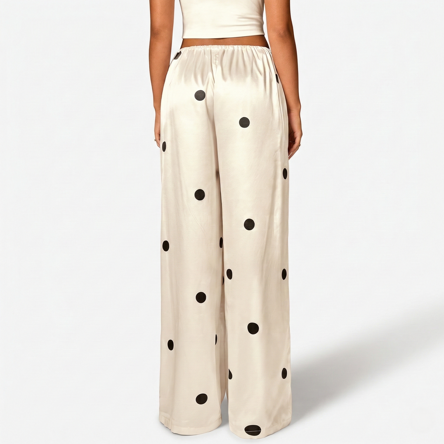 Wide Leg Trousers Women's Drawstring Waist