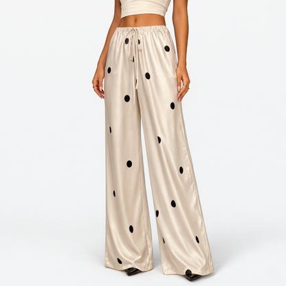 Wide Leg Trousers Women's Drawstring Waist