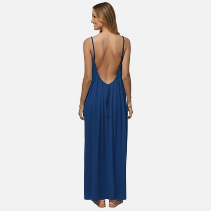 Maxi Dress Women's Flowy Spaghetti Strap Backless