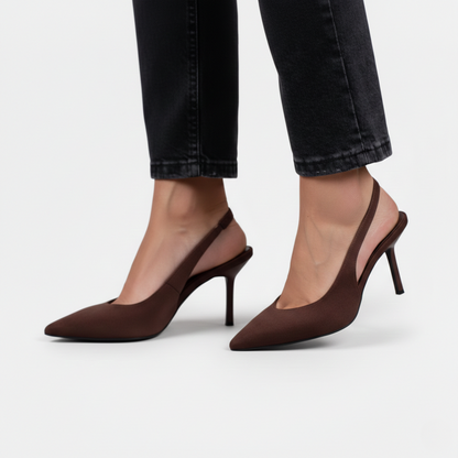 Slingback Heel Women's Pointed Toe Kitten Heel