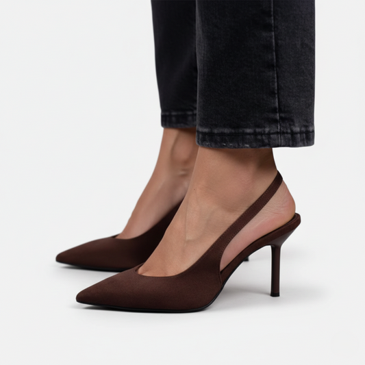 Slingback Heel Women's Pointed Toe Kitten Heel