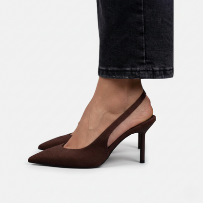 Slingback Heel Women's Pointed Toe Kitten Heel