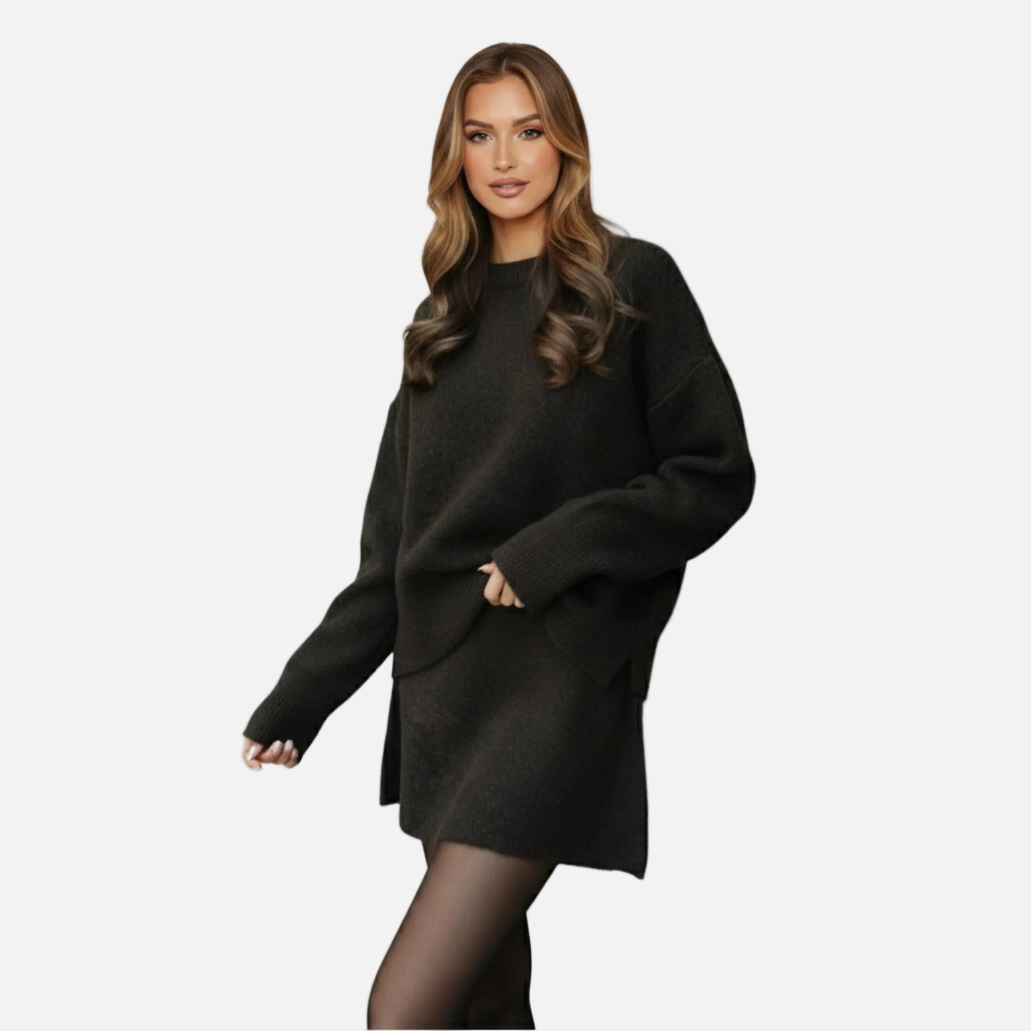 Sweater and Skirt Set Women's Knit Two Piece