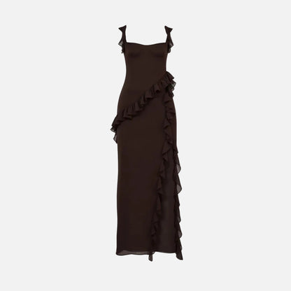 Mavenburry | Women’s Sleeveless Ruffle Detail Maxi Dress