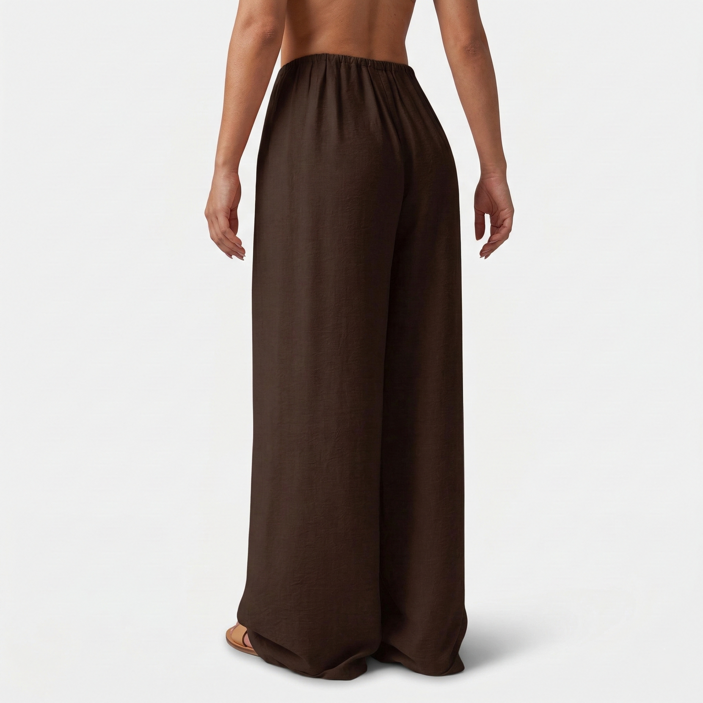 Wide Leg Trousers Women's Drawstring Waist
