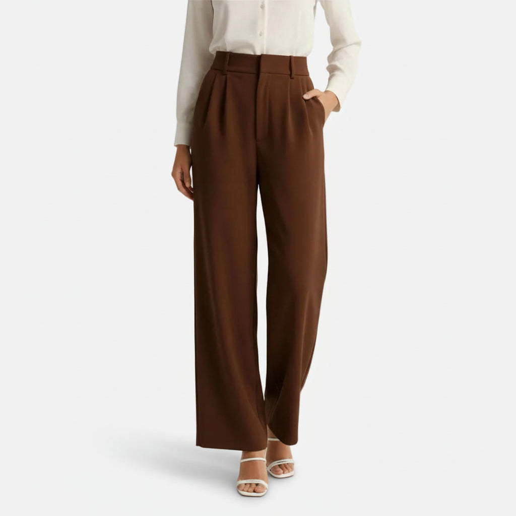 Mavenburry | Women’s High Waisted Wide Leg Tailored Trousers