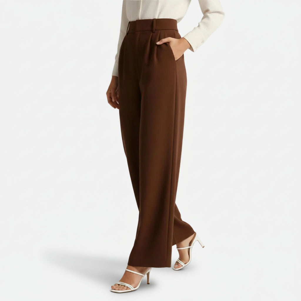 Mavenburry | Women’s High Waisted Wide Leg Tailored Trousers