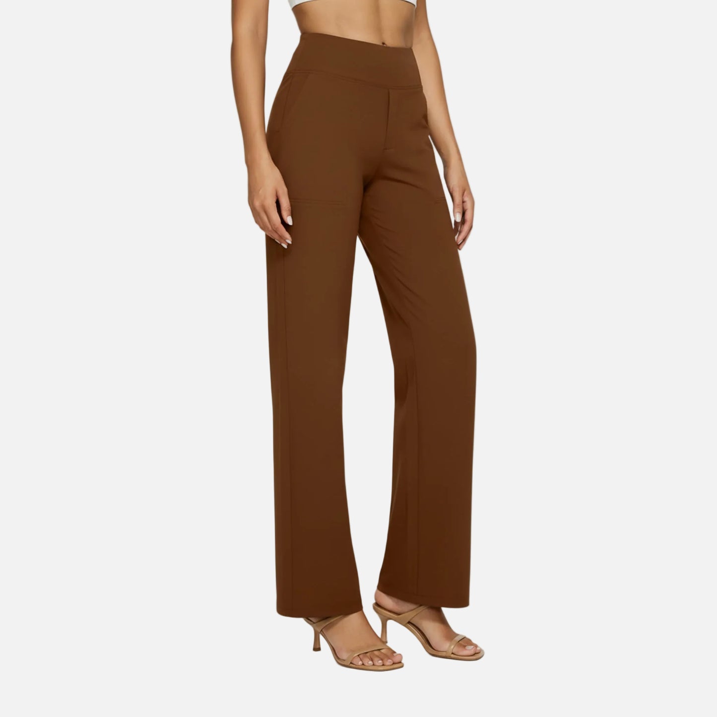 High Waisted Pants Women’s Pull-on Straight Leg