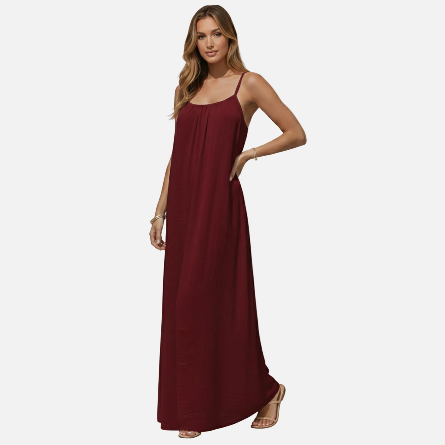 Maxi Dress Women's Flowy Spaghetti Strap Backless