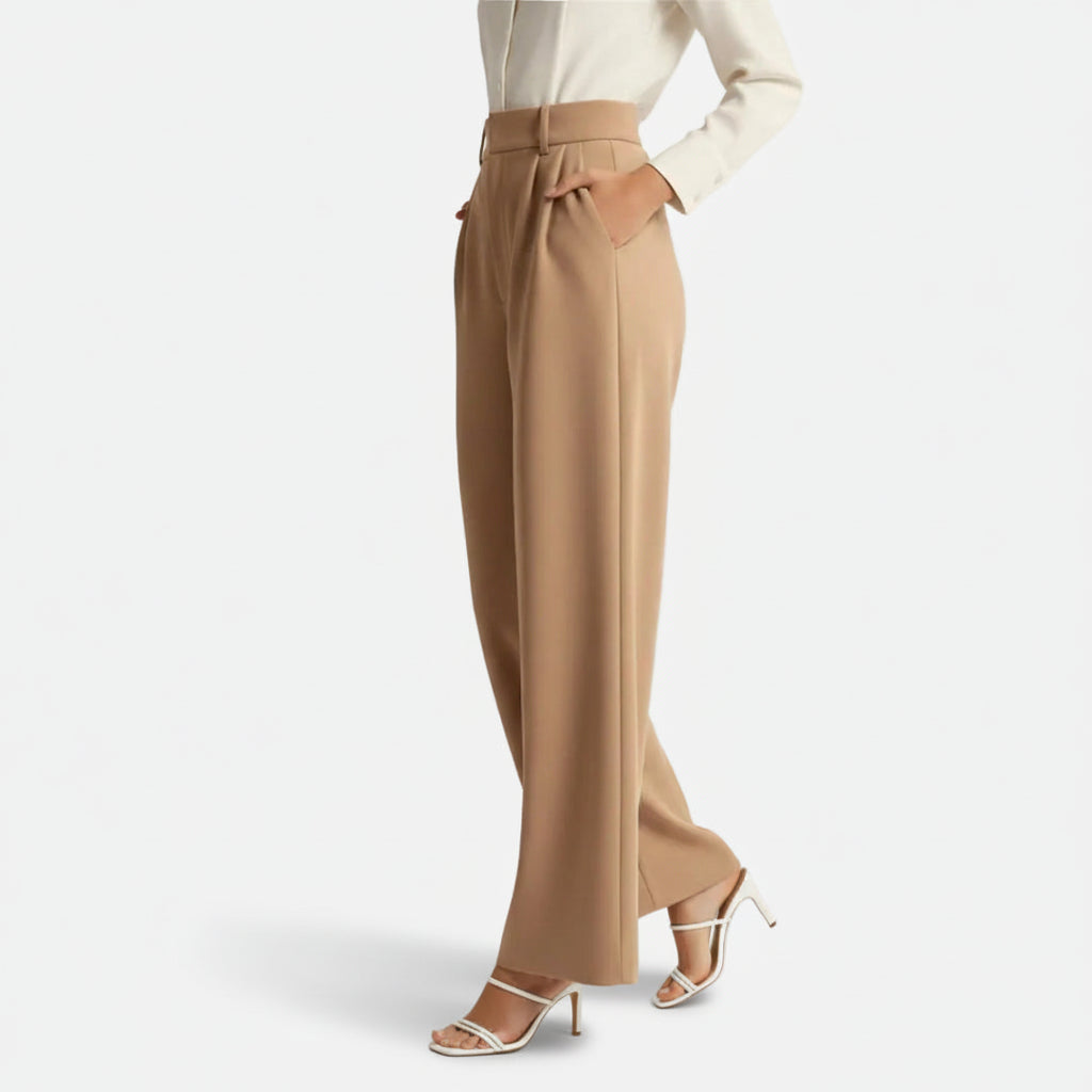 Mavenburry | Women’s High Waisted Wide Leg Tailored Trousers